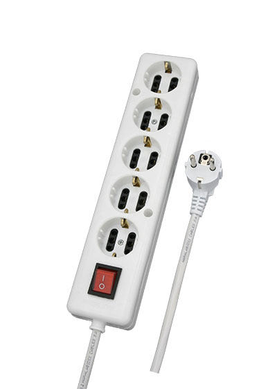 5Way socket with cable with switch